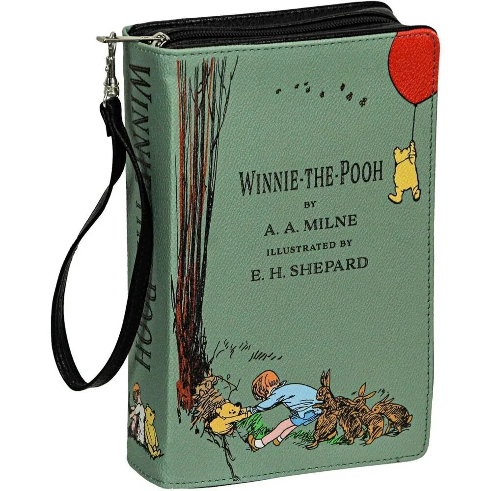 Literary Novelty Clutch Faux Leather Book-Shaped Handbag Crossbody Wallet